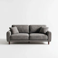 2-osobowa sofa z tkaniny, szara/ciemnobrązowa, 180 × 88 × 85 cm