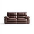 Brązowa sofa dwuosobowa ze skóry syntetycznej PU, 170 × 90 × 88 cm