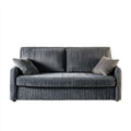 Sofa dwuosobowa z tkaniny sztruksowej, ciemnoszara, 160 x 90 x 85 cm